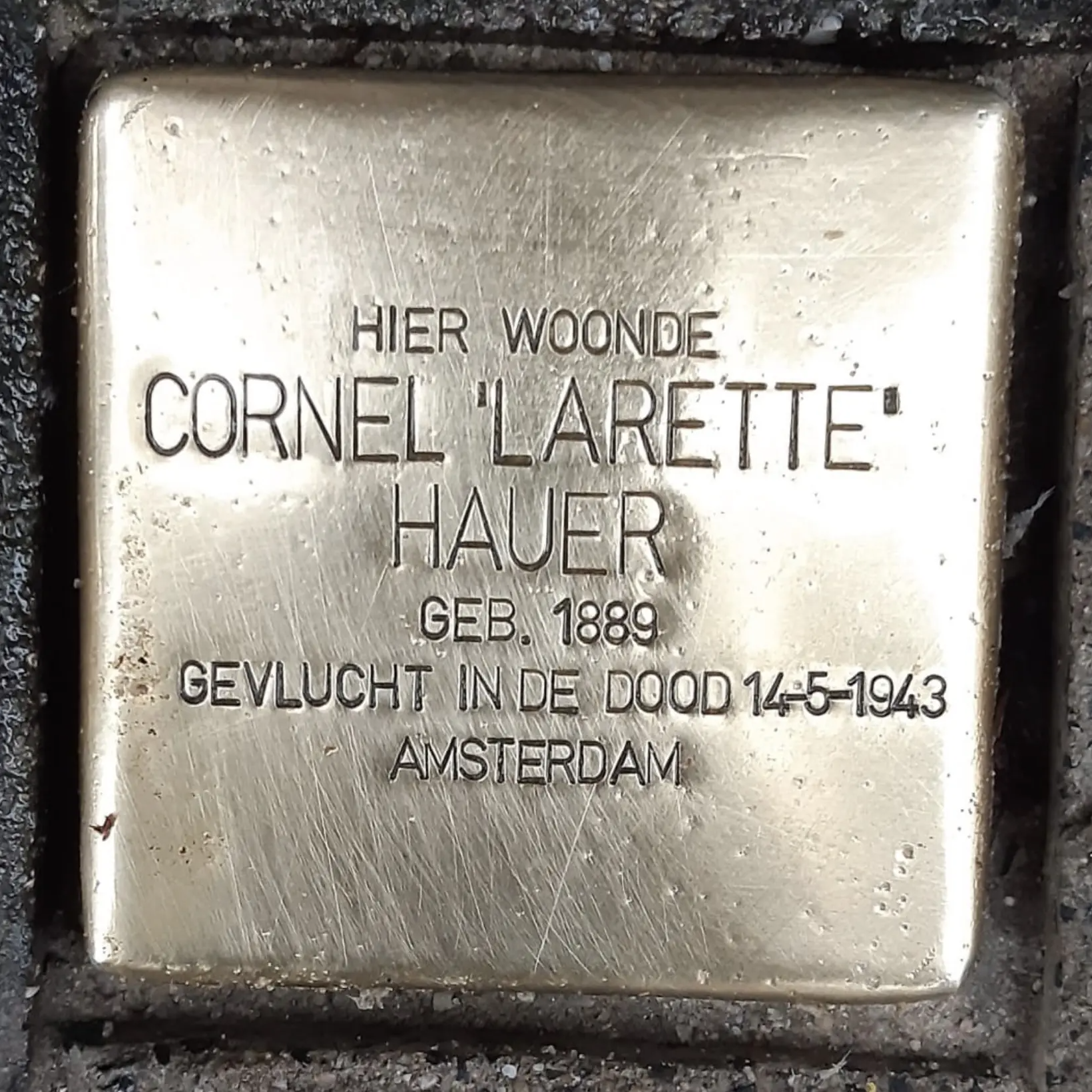 Struikelsteen voor Cornelius Hauer