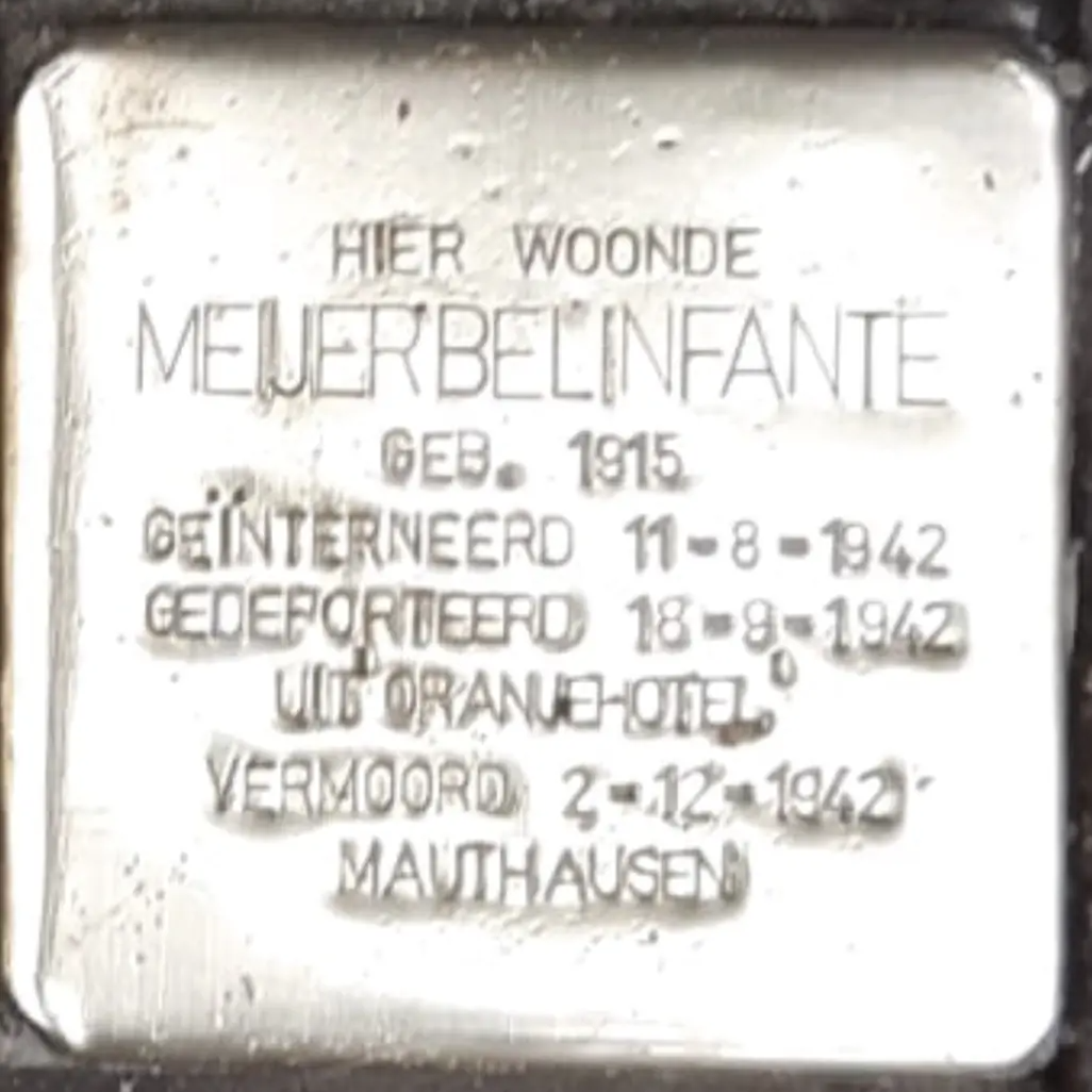 Struikelsteen voor Meijer Belinfante