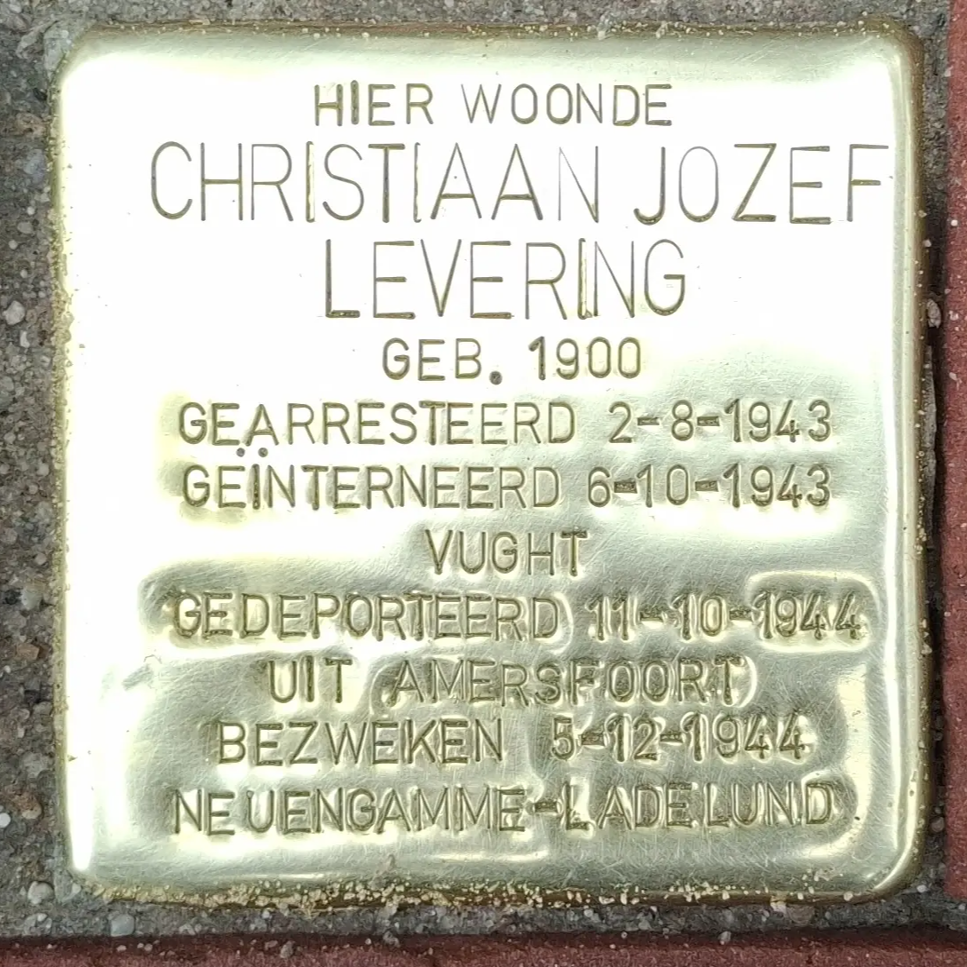 Struikelsteen voor Christiaan Jozef Levering