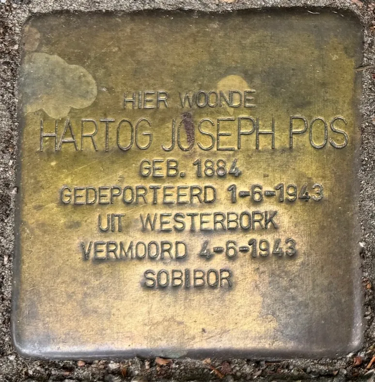 Struikelsteen voor Hartog Joseph Pos