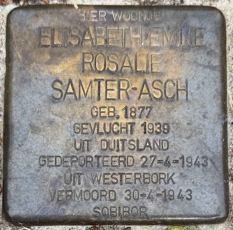 Struikelsteen voor Elisabeth Emilie Rosalie Samter-Asch
