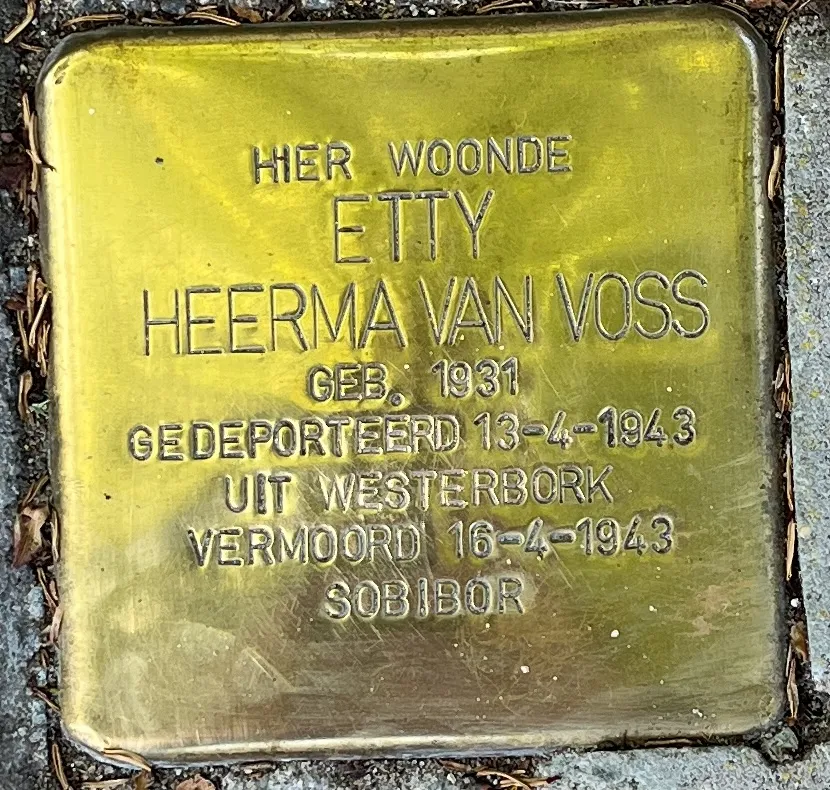 Struikelsteen voor Ettij Heerma van Voss