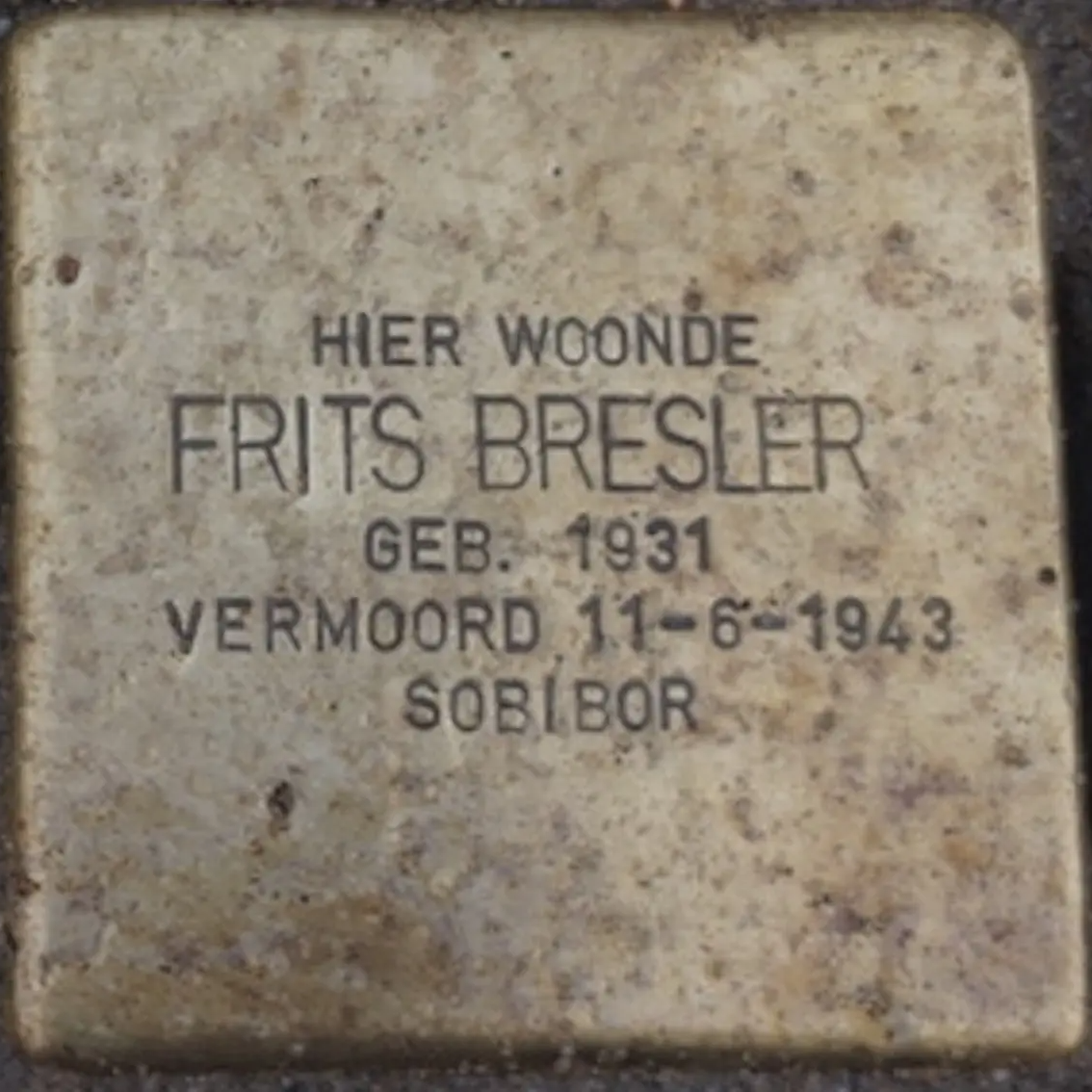 Struikelsteen voor Fishel Friederich Bresler