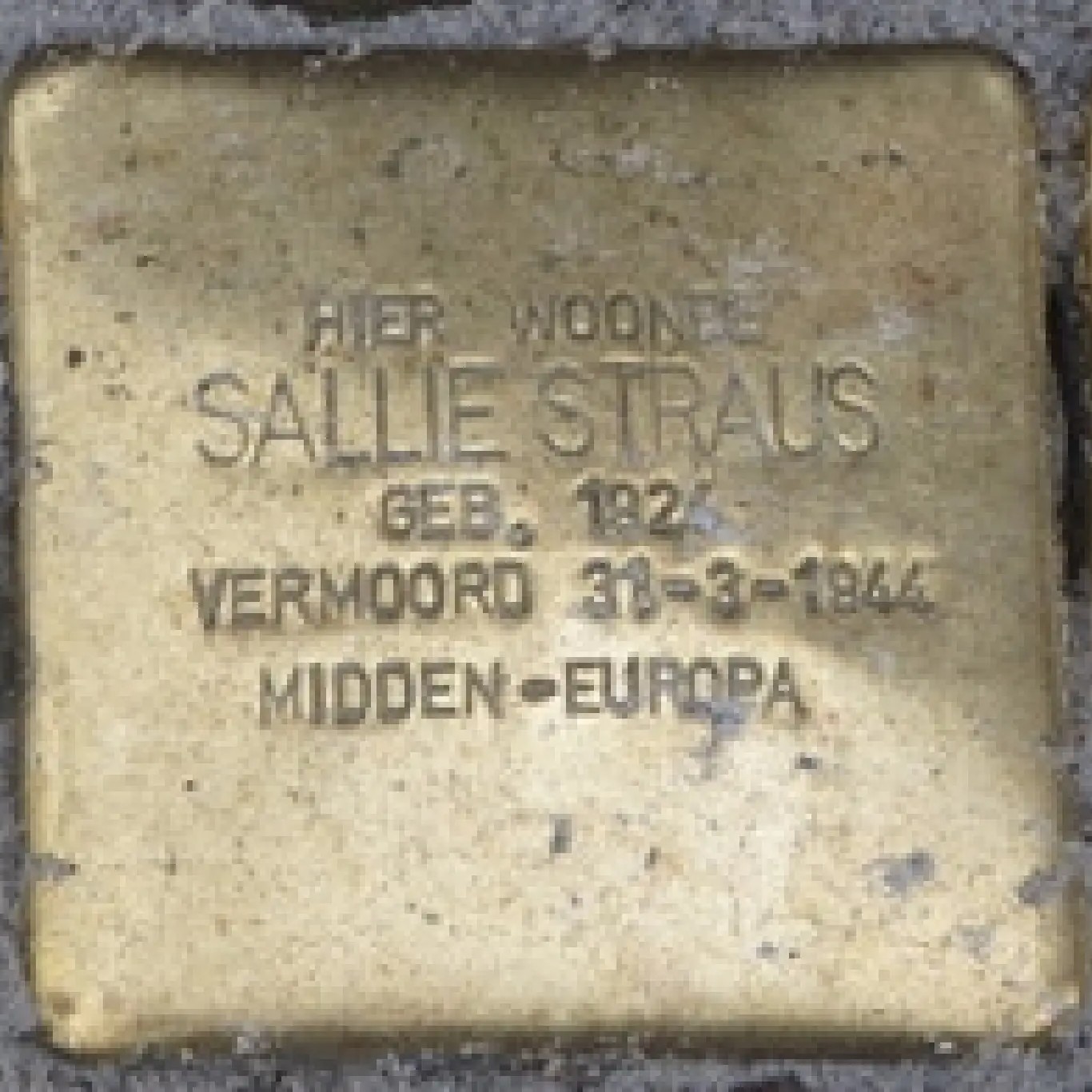 Struikelsteen voor Sallie Straus