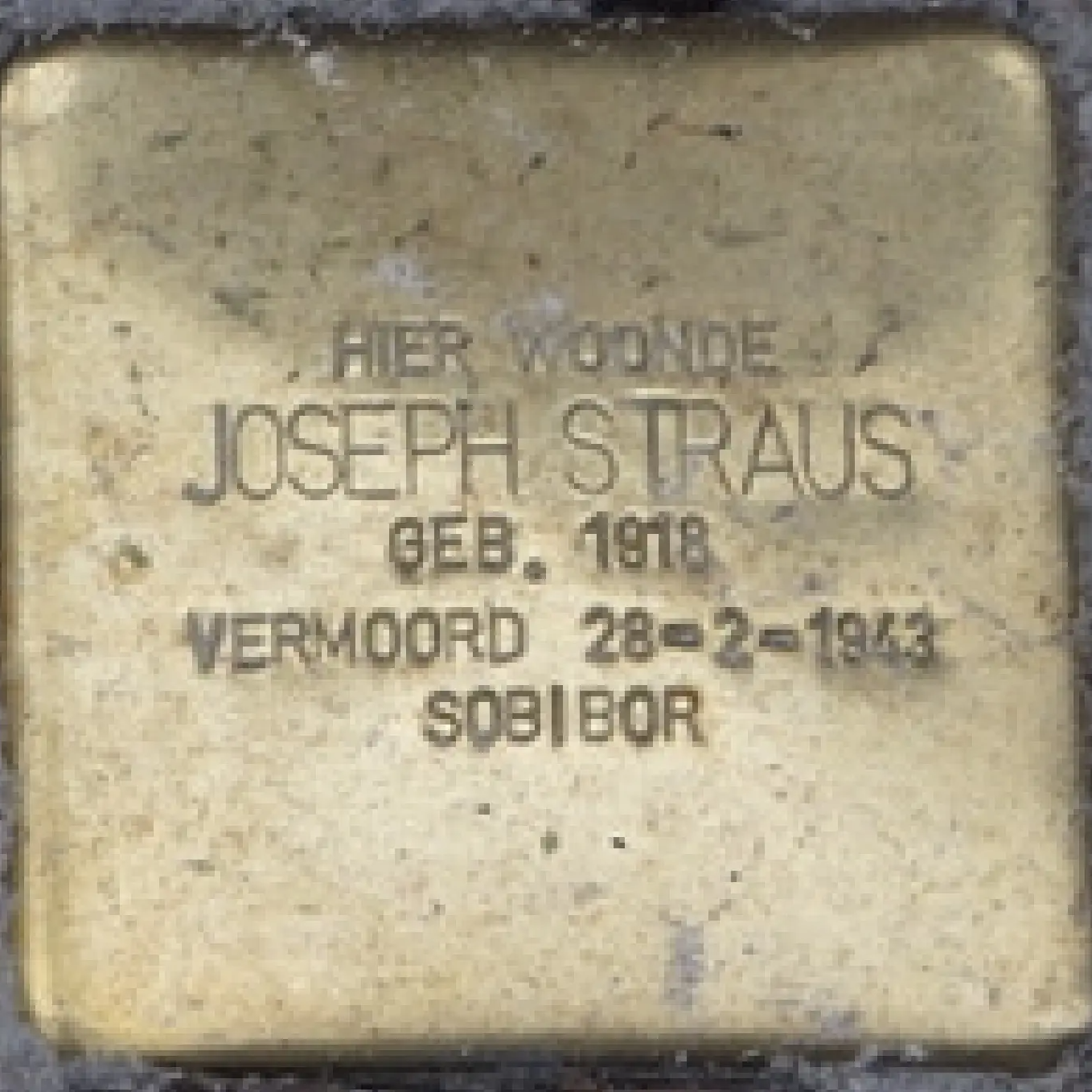 Struikelsteen voor Joseph Straus