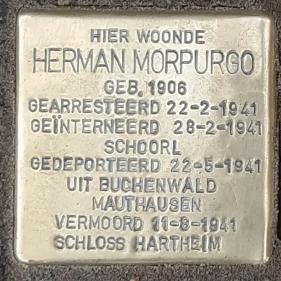 Struikelsteen voor Herman Morpurgo