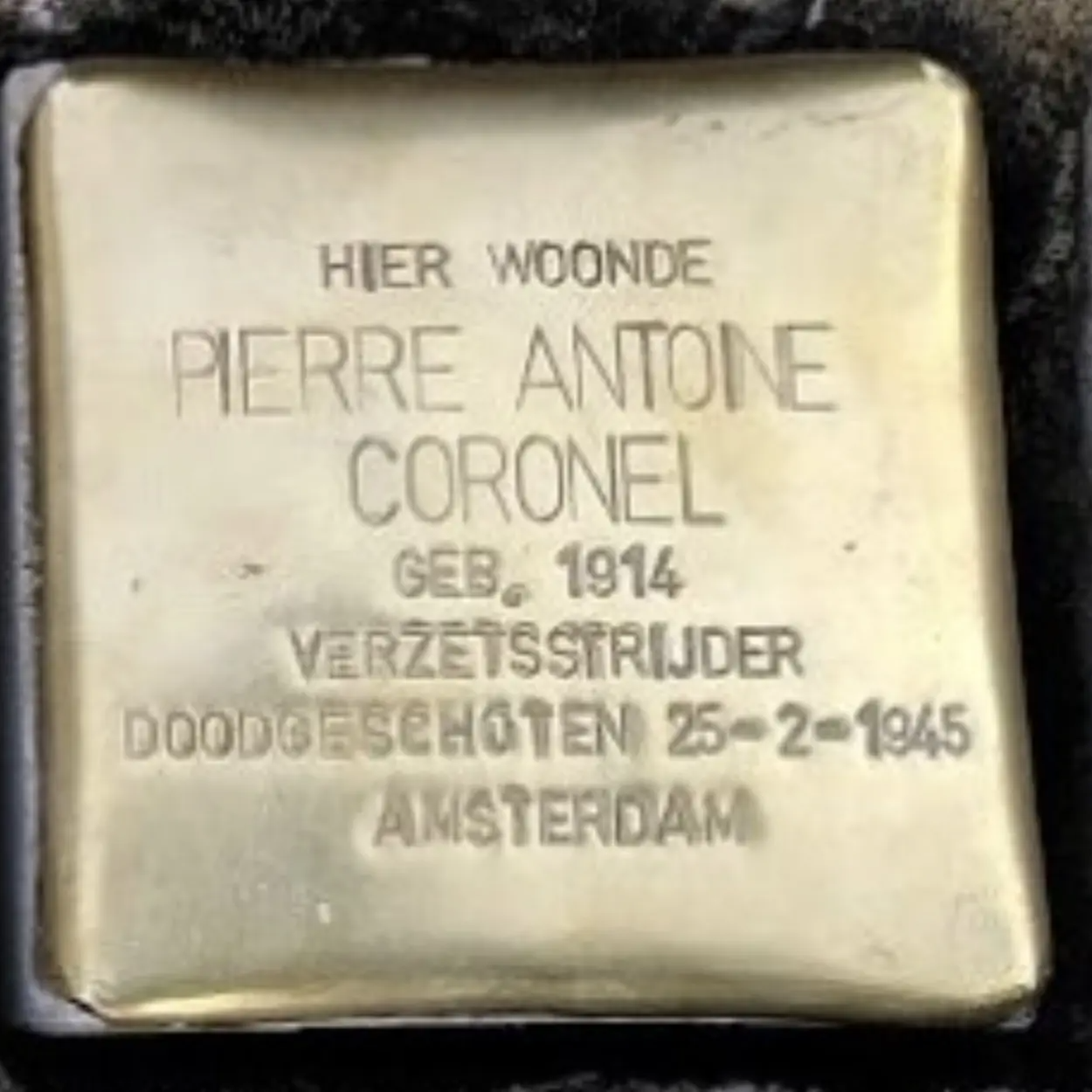 Struikelsteen voor Pierre Antoine Coronel
