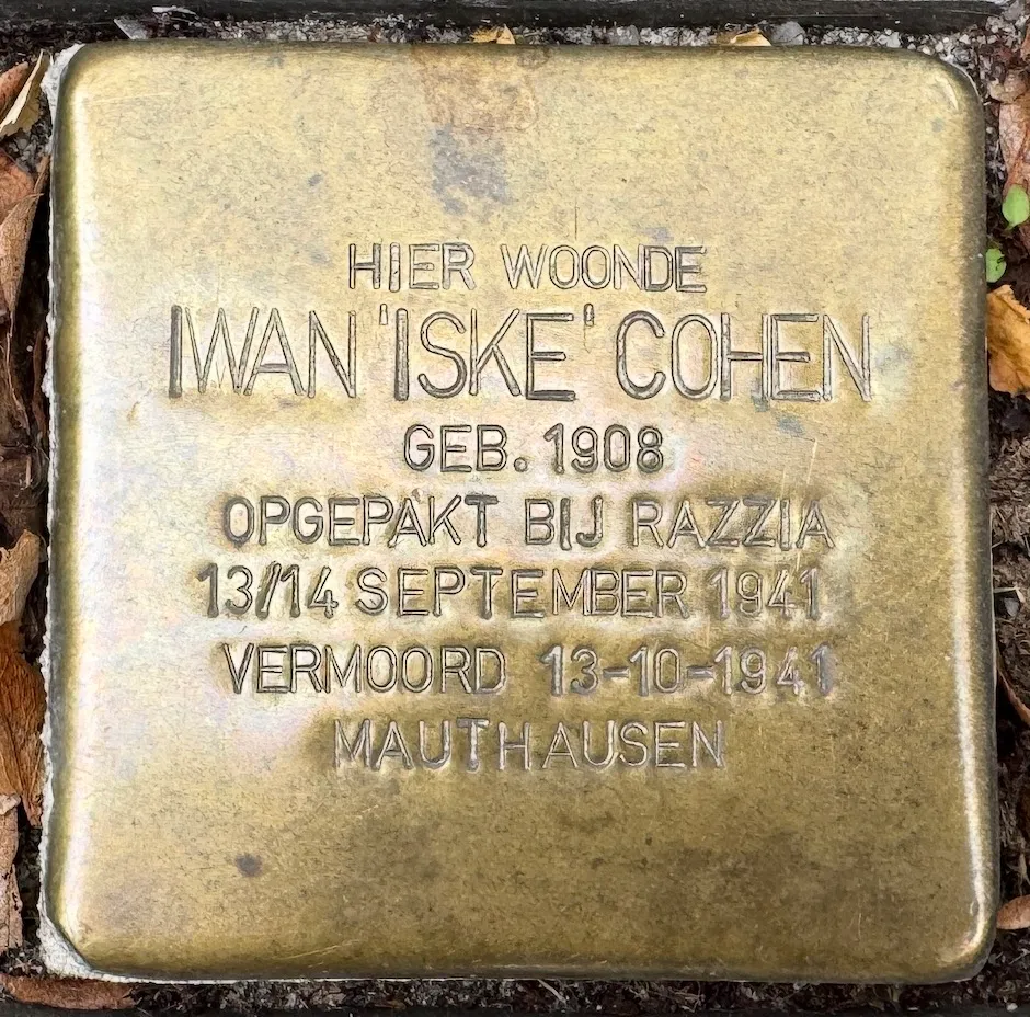 Struikelsteen voor Iwan Cohen