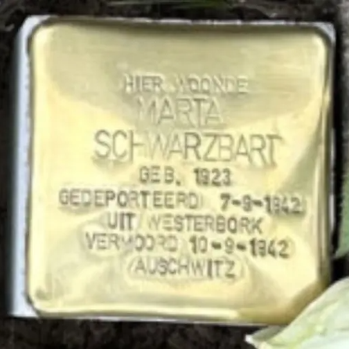 Struikelsteen voor Marta Schwarzbart