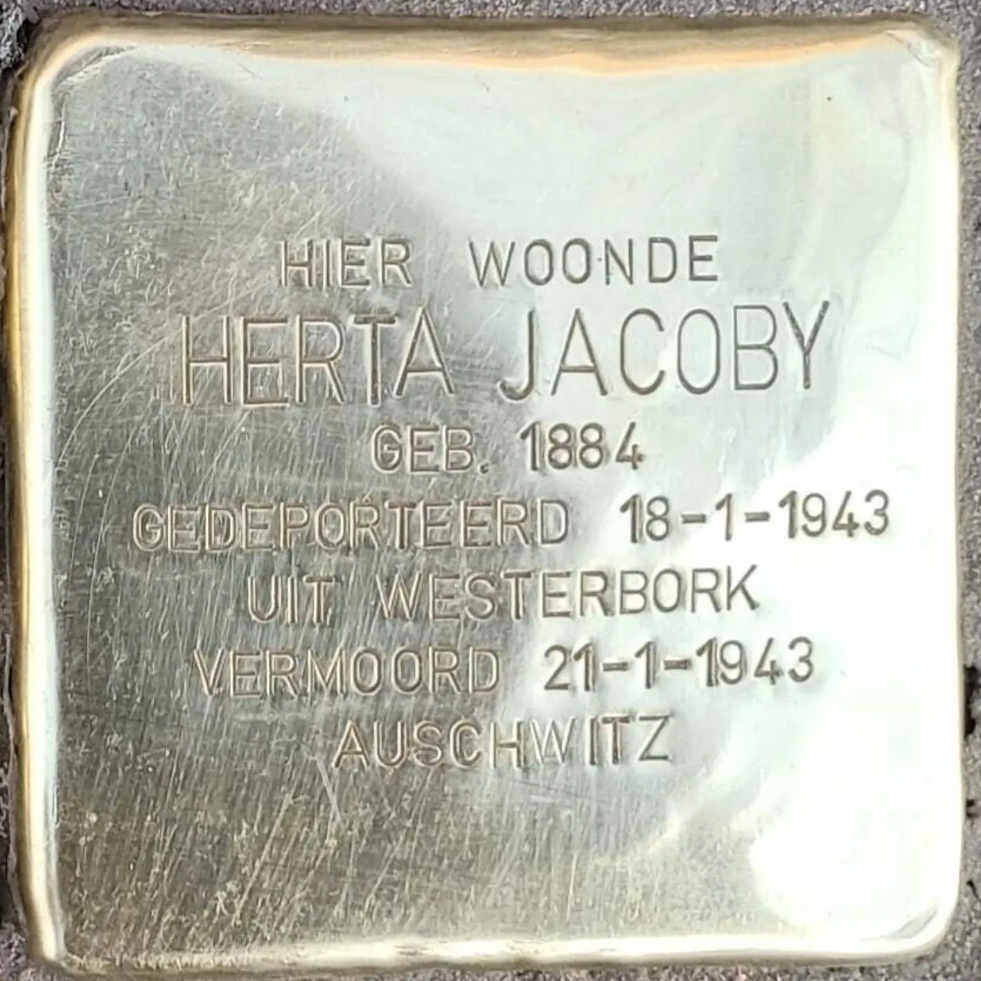 Struikelsteen voor Herta Jacoby