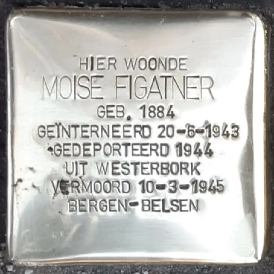 Struikelsteen voor Moise Figatner