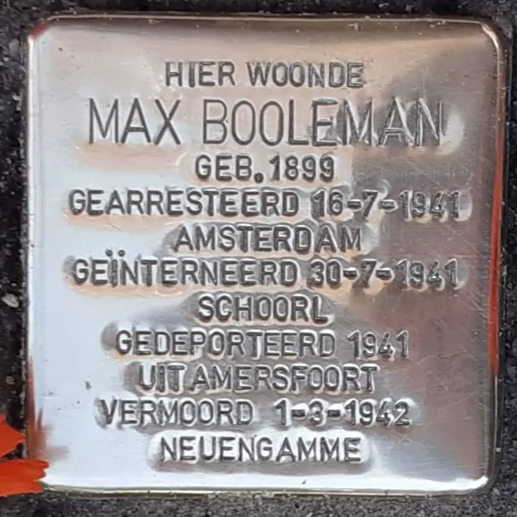 Struikelsteen voor Max Booleman
