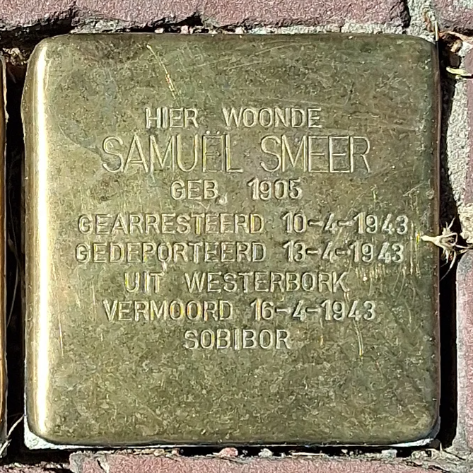 Struikelsteen voor Samuel Smeer