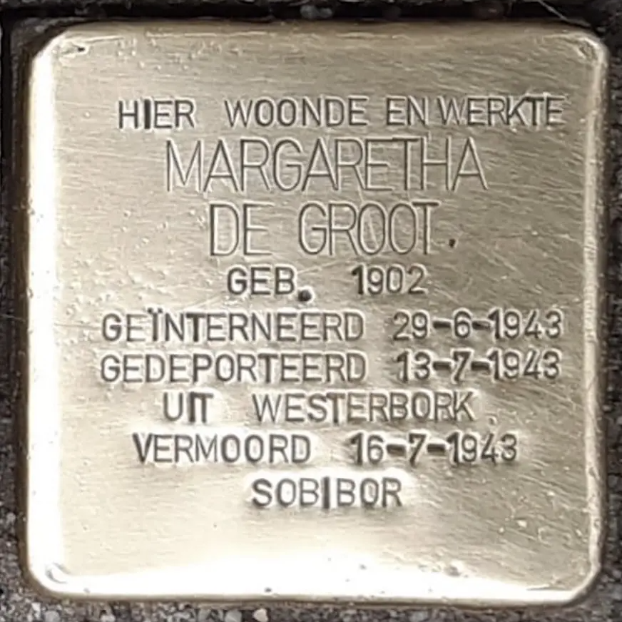 Struikelsteen voor Margaretha de Groot