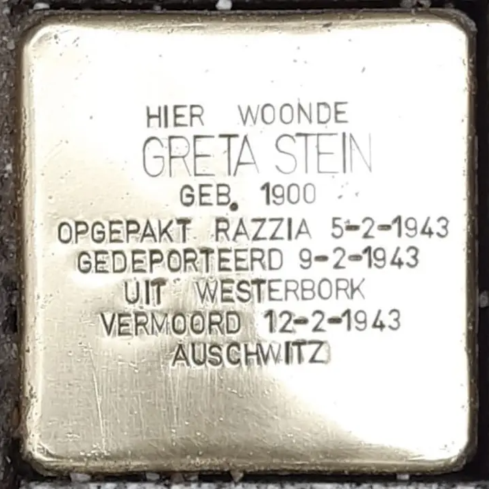 Struikelsteen voor Greta Stein