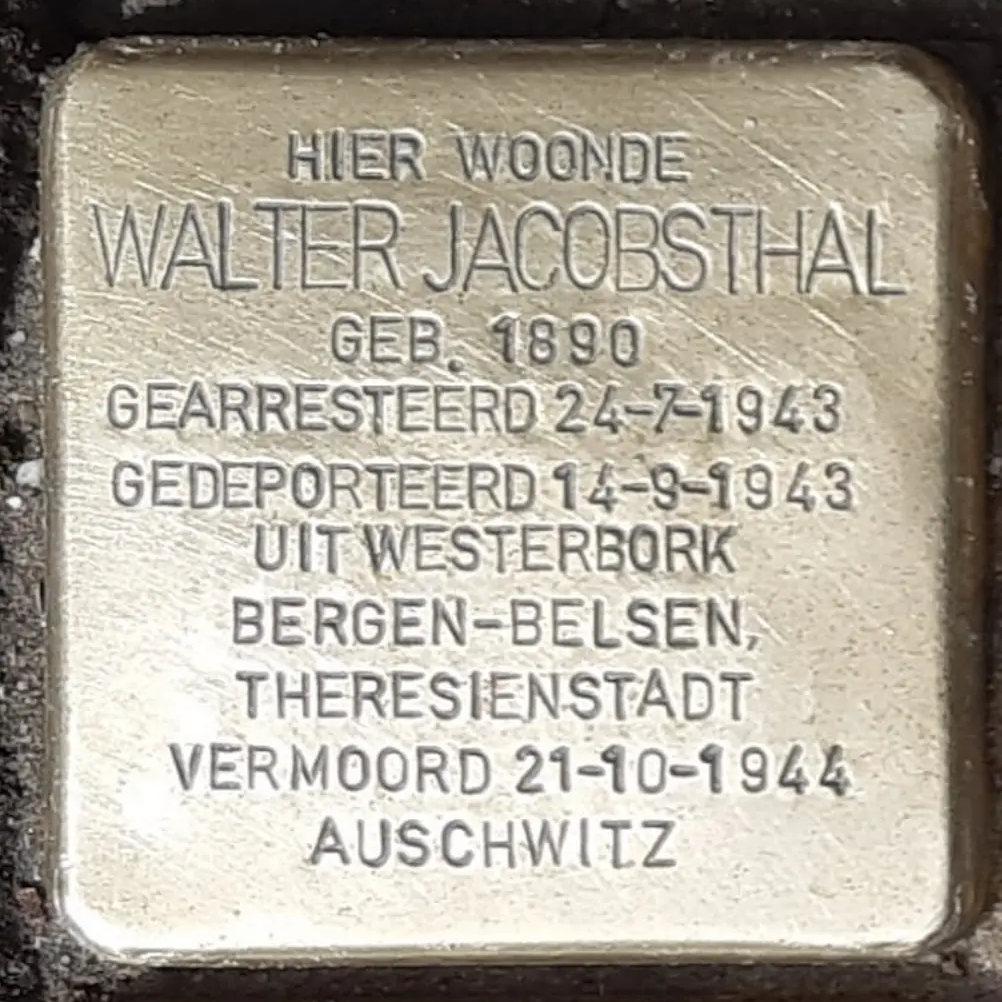 Struikelsteen voor Walter Jacobsthal