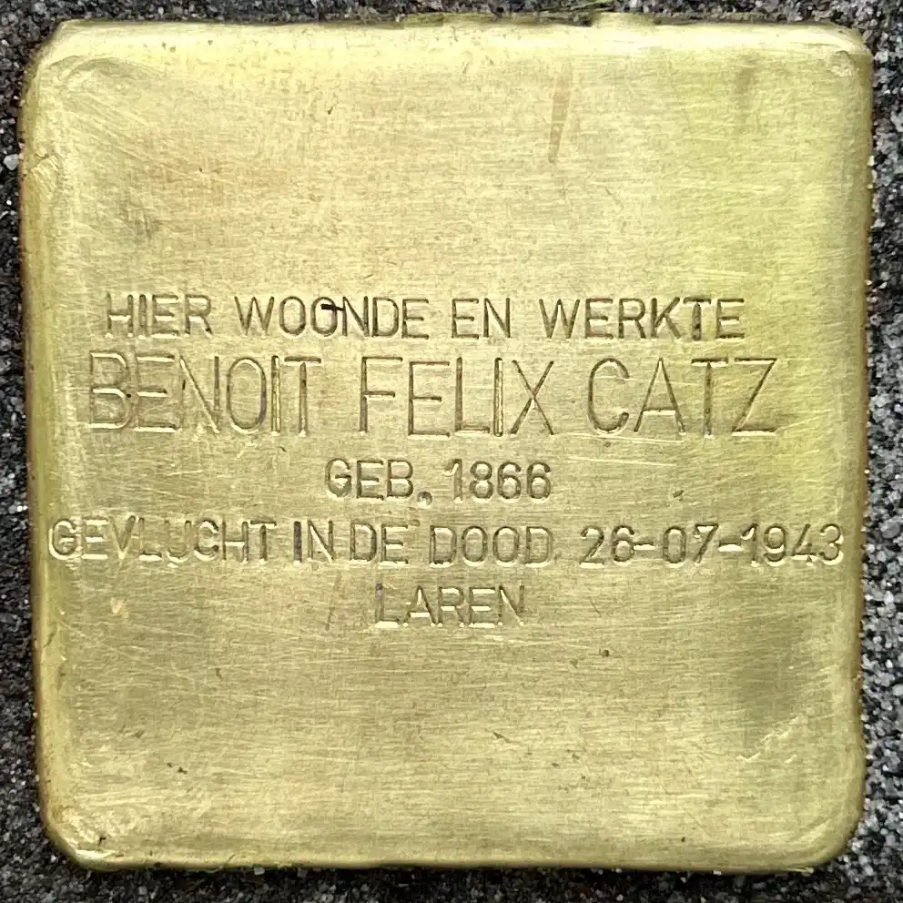 Struikelsteen voor Benoit Felix Catz