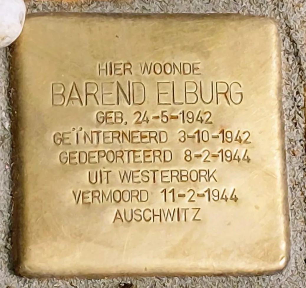 Struikelsteen voor Barend Elburg