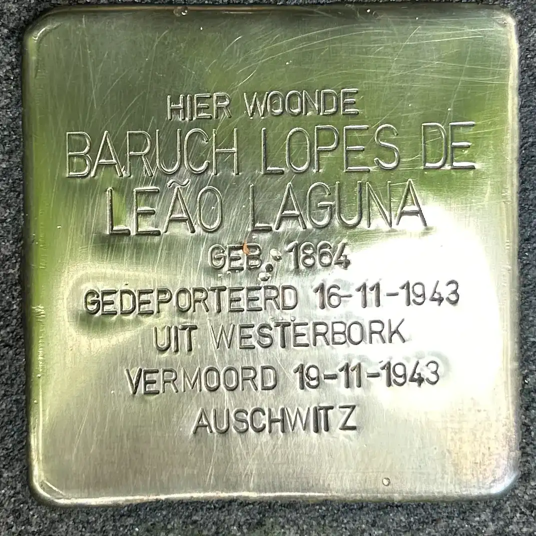 Struikelsteen voor Baruch Lopes de Leao Laguna