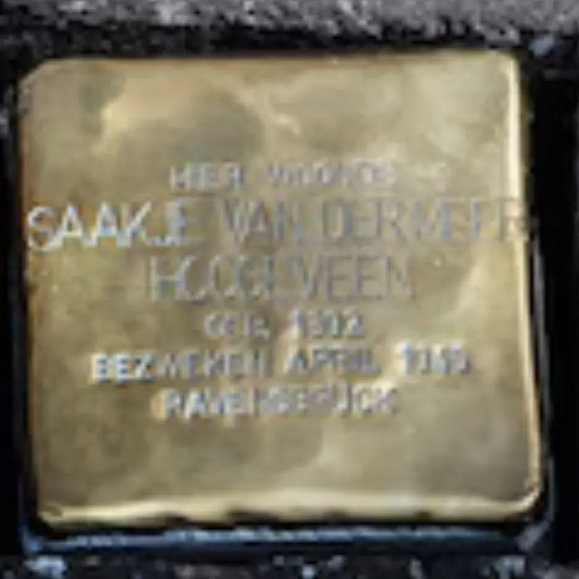 Struikelsteen voor Saakje van der Meer
