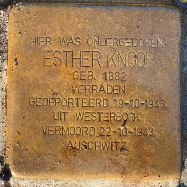 Struikelsteen voor Esther Knoop