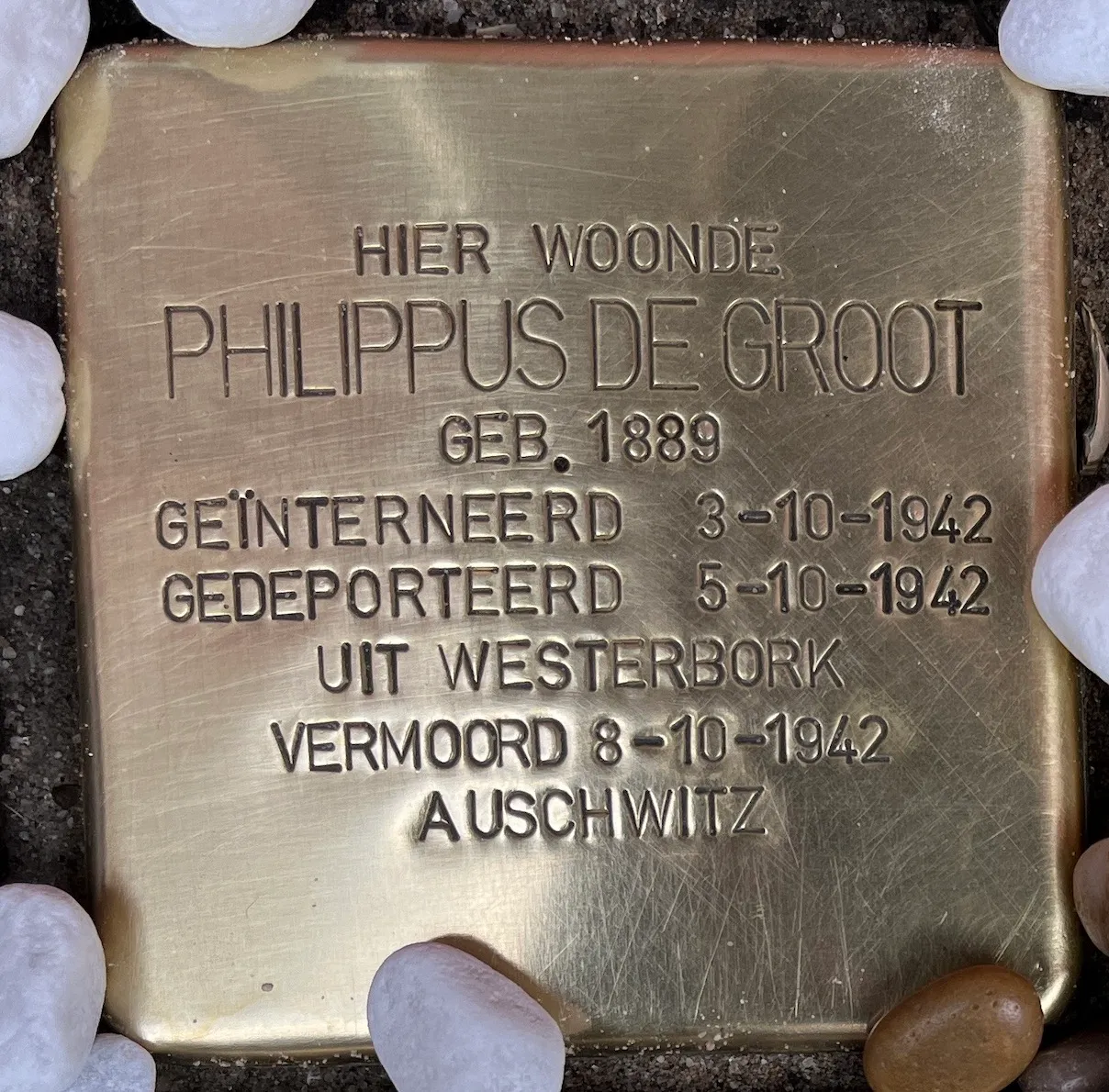 Struikelsteen voor Philippus de Groot