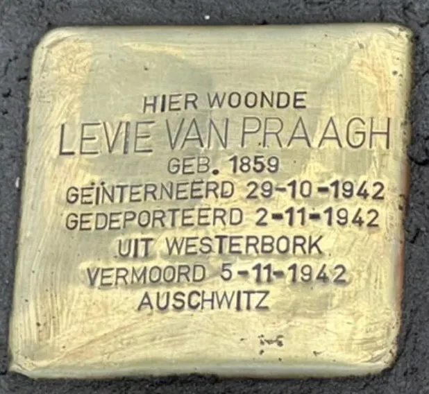 Struikelsteen voor Levie van Praagh