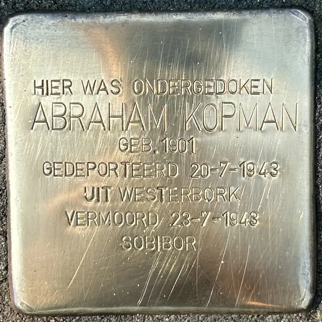Struikelsteen voor Abraham Kopman