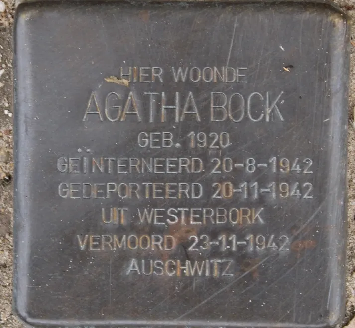 Struikelsteen voor Agathe Bock