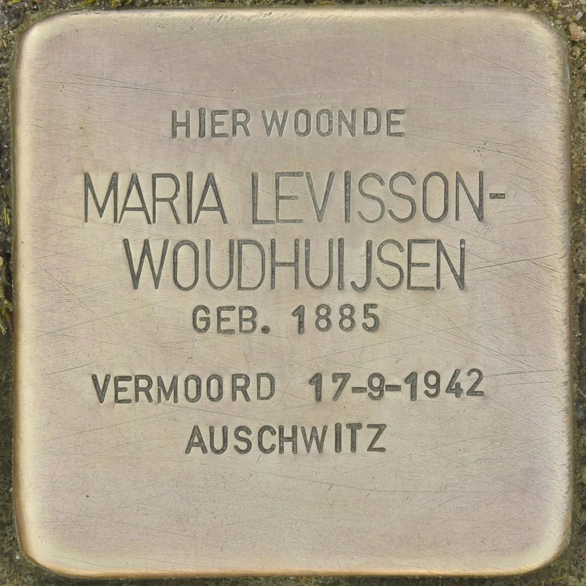 Struikelsteen voor Maria Levisson-Woudhuijsen