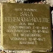Struikelsteen voor Sara Beerenborg-Rozette