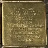 Struikelsteen voor Abraham David Mendels