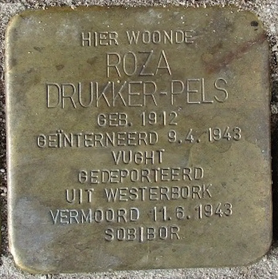 Struikelsteen voor Roza Drukker-Pels