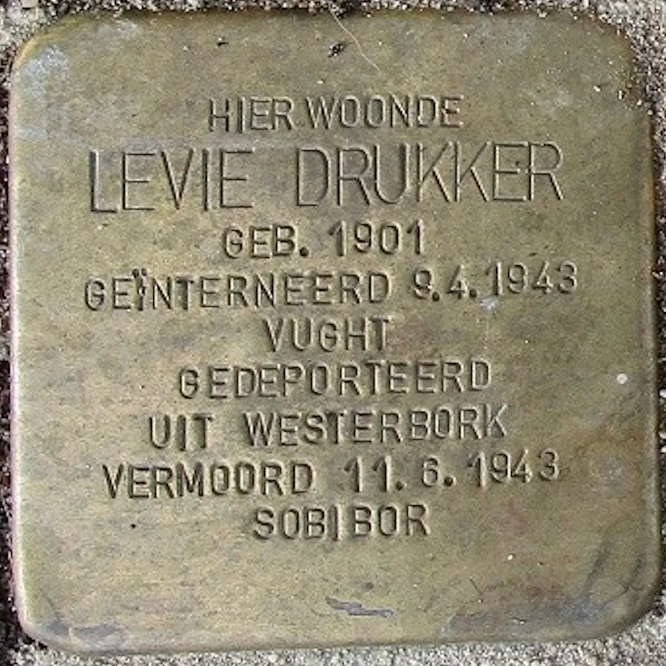 Struikelsteen voor Levie Drukker