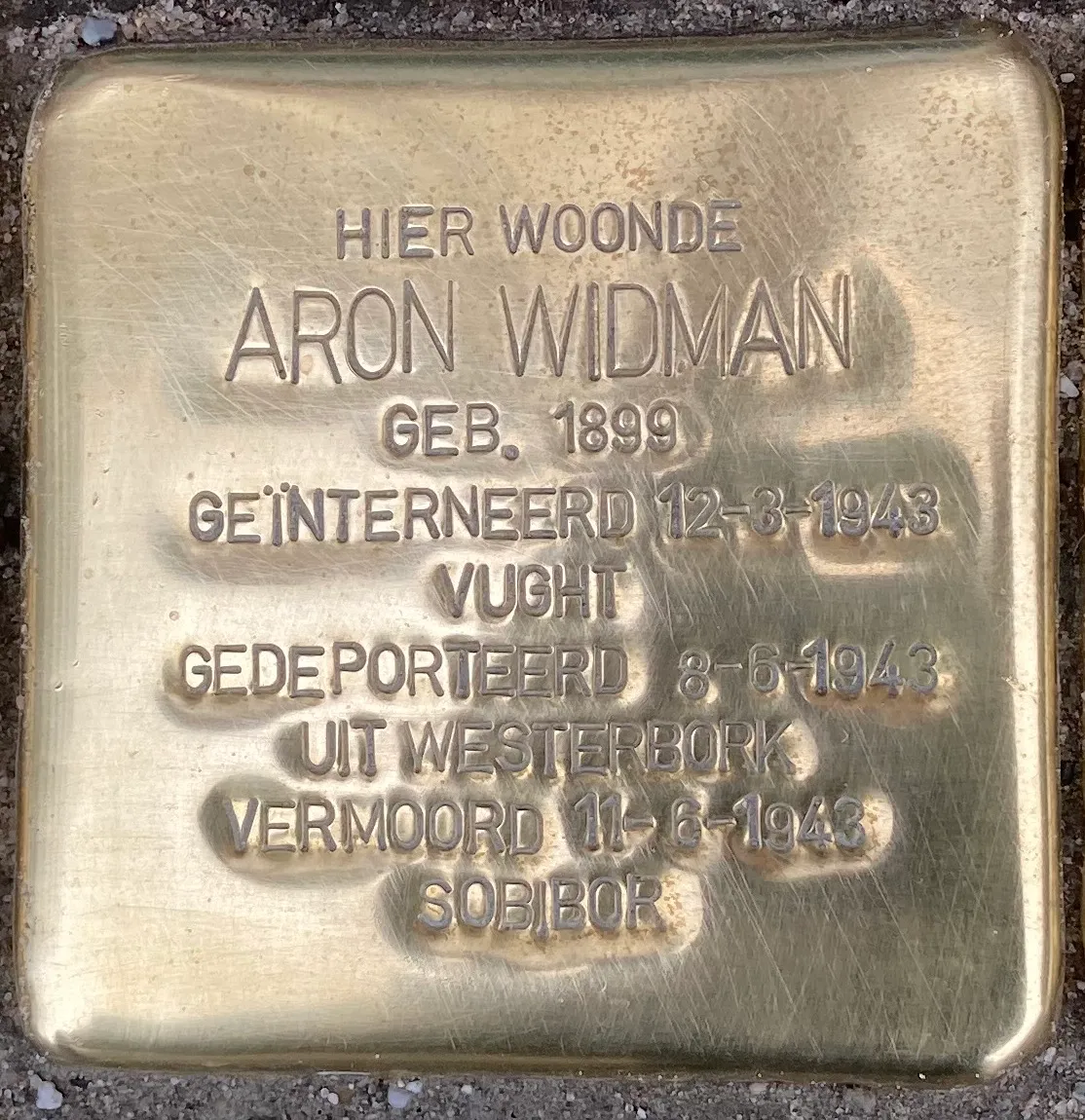 Struikelsteen voor Aron Widman