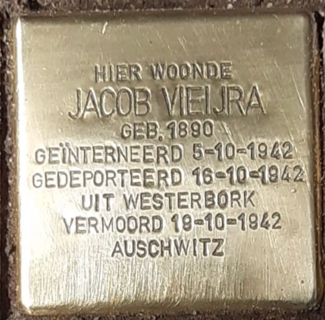 Struikelsteen voor Jacob Vieijra