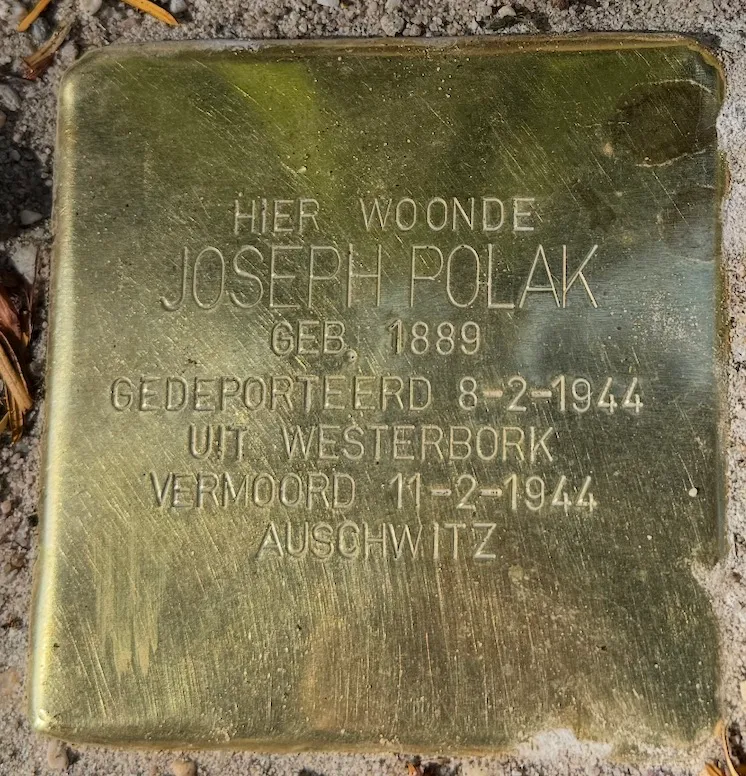 Struikelsteen voor Joseph Polak