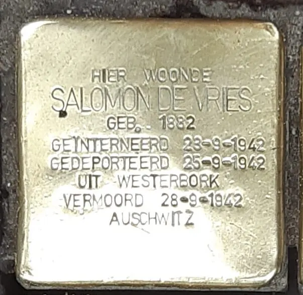 Struikelsteen voor Salomon de Vries