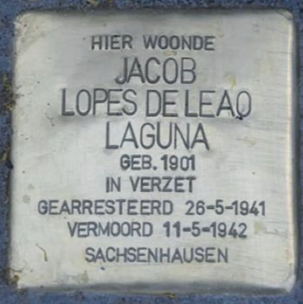 Struikelsteen voor Jacob Lopes de Leaô Laguna