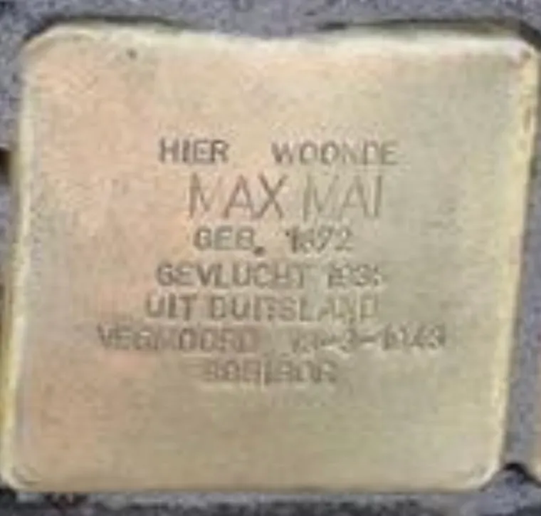 Struikelsteen voor Max Mai