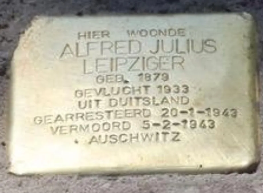 Struikelsteen voor Alfred Julius Leipziger