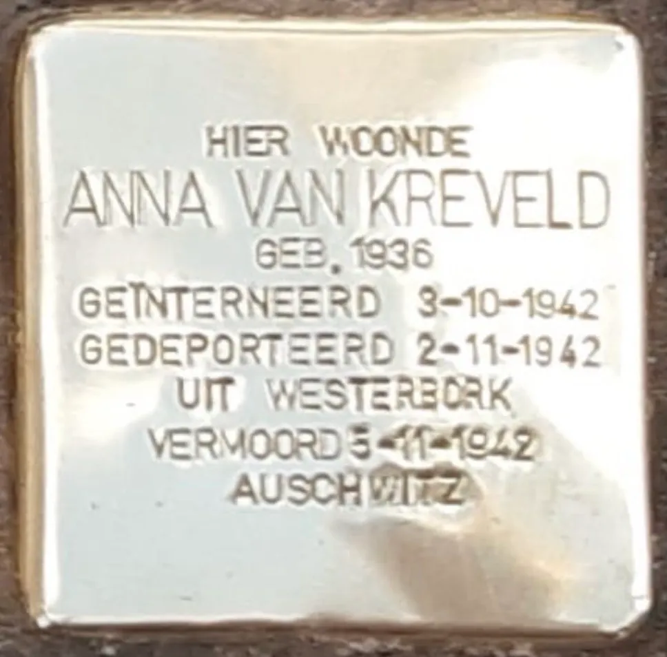 Struikelsteen voor Anna van Kreveld
