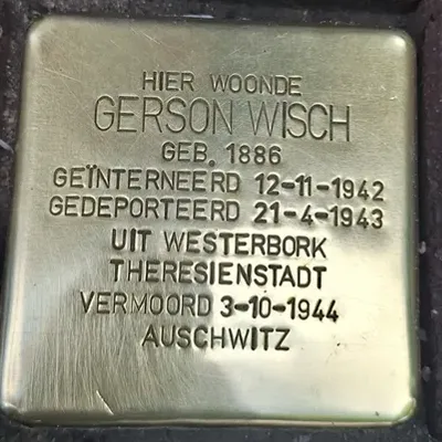 Struikelsteen voor Gerson Wisch