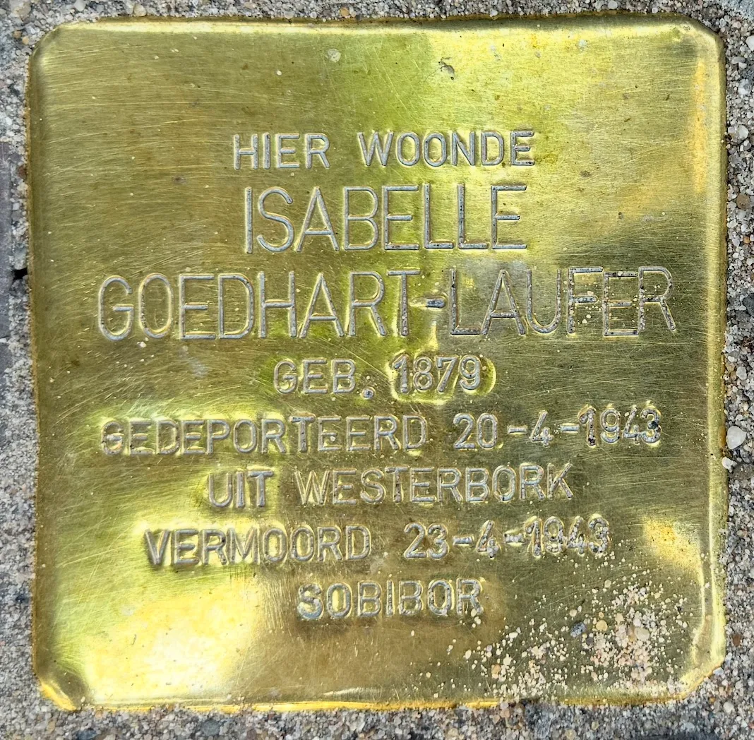 Struikelsteen voor Isabelle Goedhart-Laufer