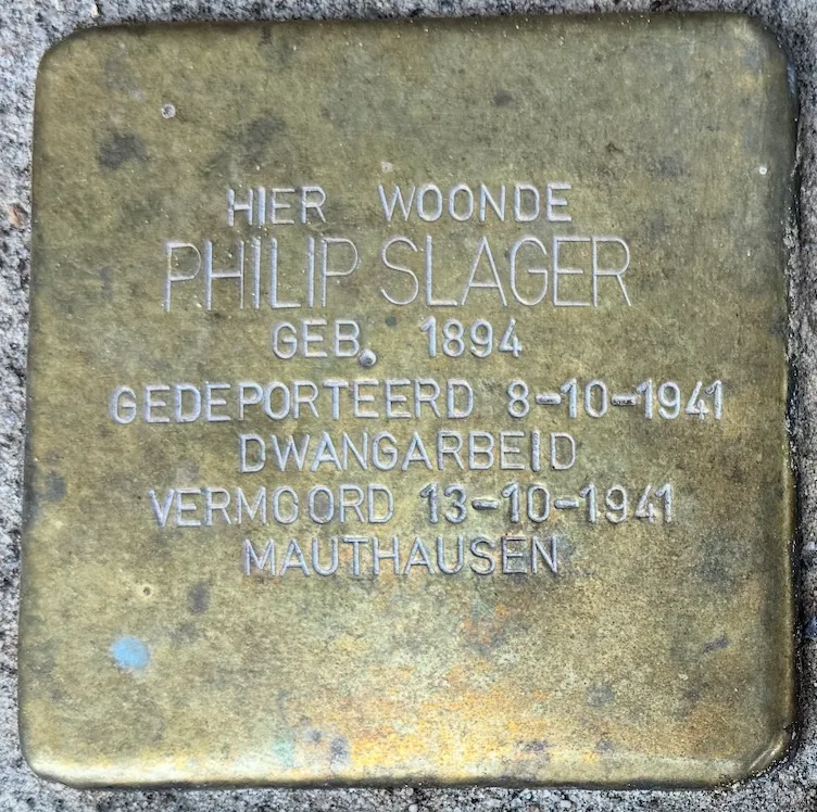 Struikelsteen voor Philip Slager