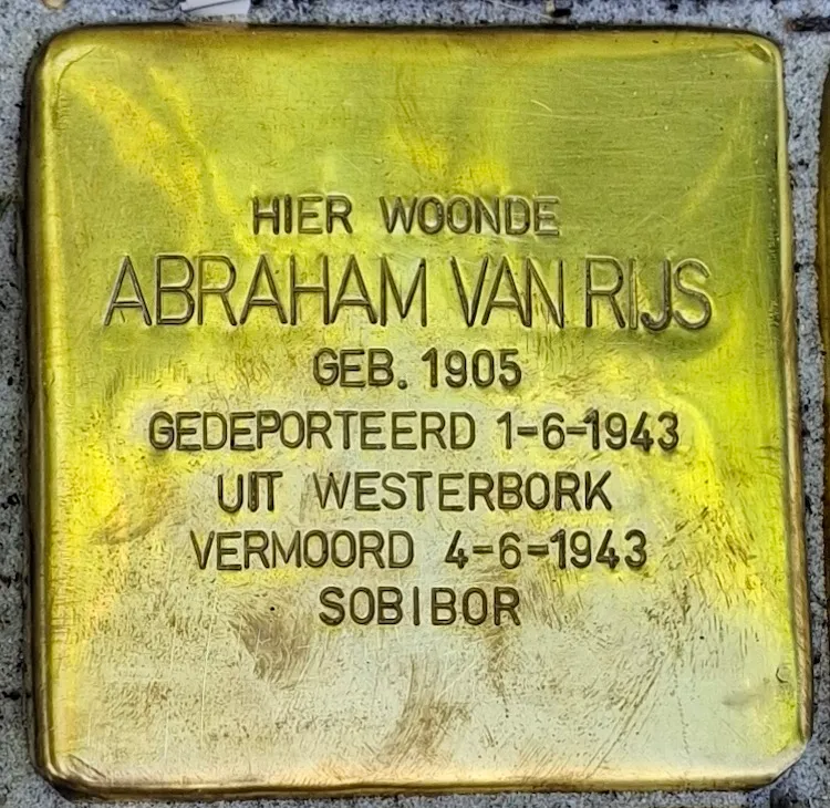 Struikelsteen voor Abraham van Rijs