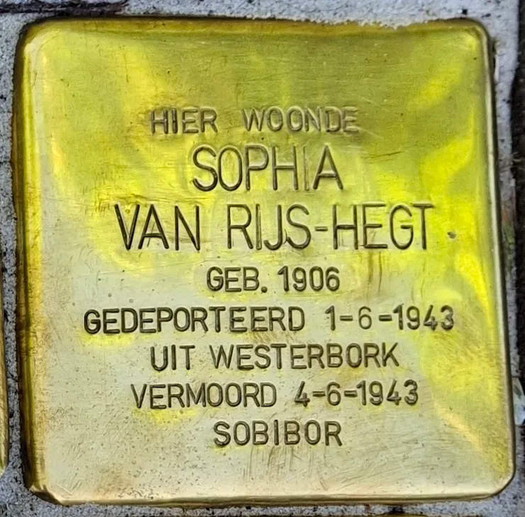 Struikelsteen voor Sophia van Rijs-Hegt