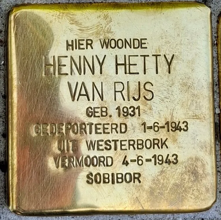 Struikelsteen voor Henny Hetty van Rijs