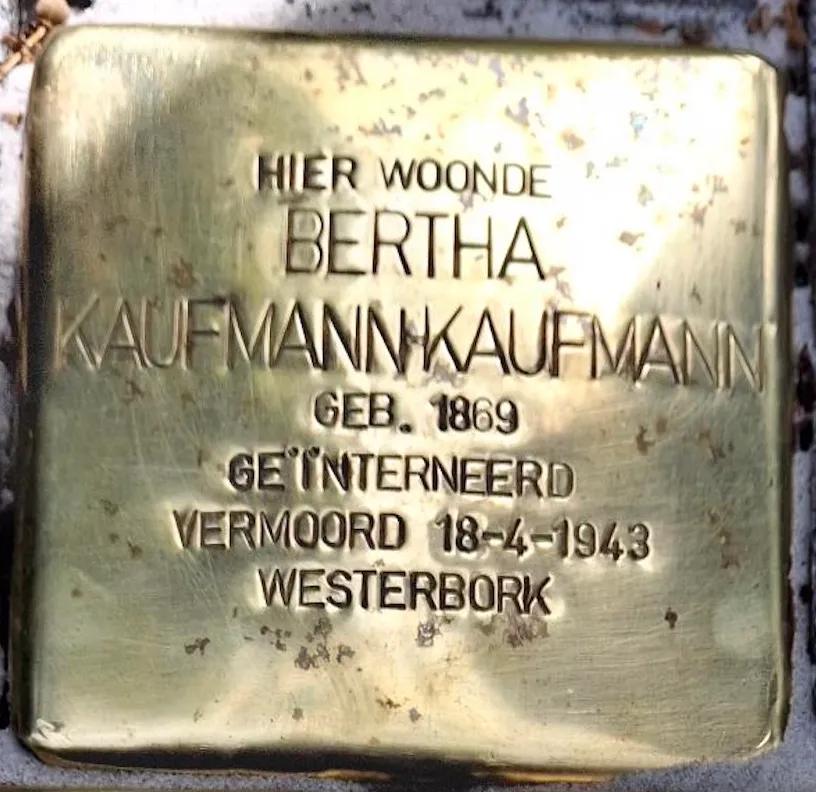 Struikelsteen voor Bertha Kaufmann-Kaufmann
