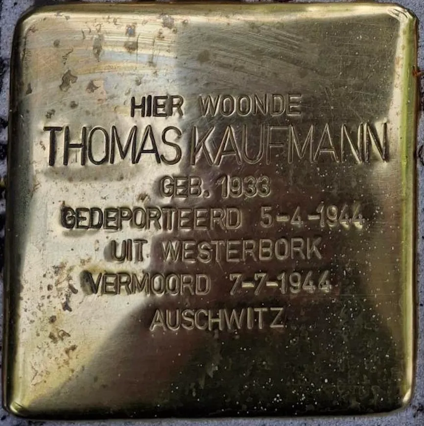 Struikelsteen voor Thomas Kaufmann